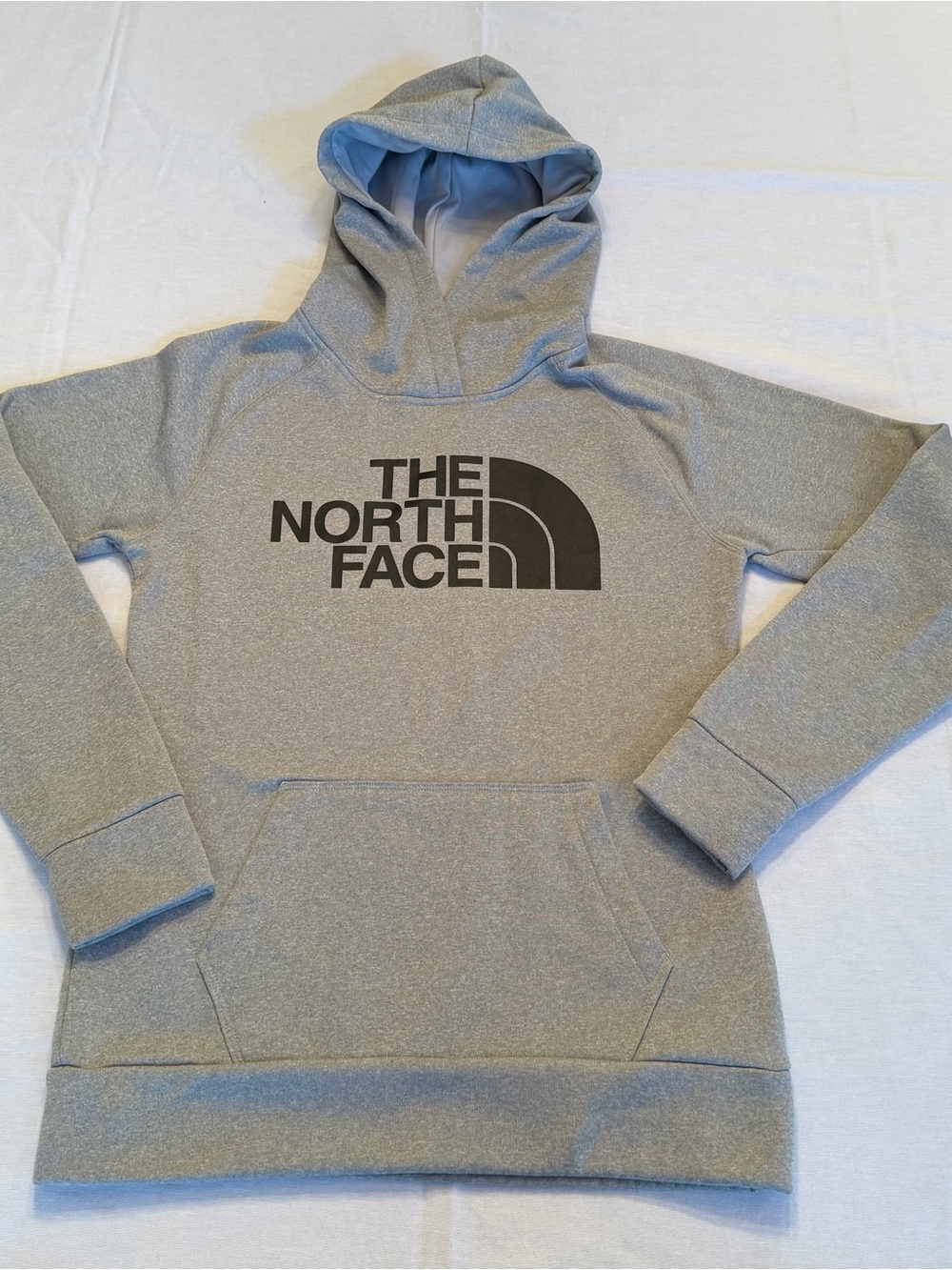 The North Face Gray Pullover Hoodie with Black Logo
